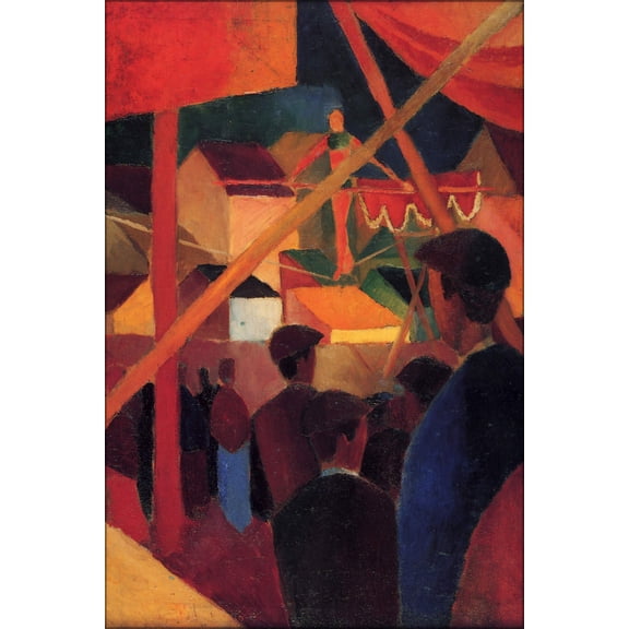 24"x36" Gallery Poster, tightrope walker by August Macke 1914
