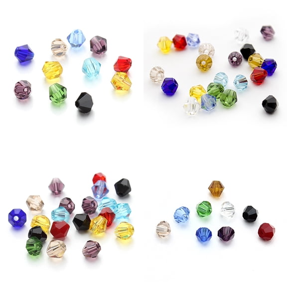 WRISTBIQUE Jewelry Making Crystal Beads Assorted Colors for Bracelets Necklaces 200Pcs