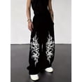 thumbnail image 4 of Black Y2K Baggy Gothic Sweatpants Y2K Men Emo Sweatpants 2000's Clothes Mens Baggy Track Pants, Drawstring Joggers for Gym Workout Hip Hop Streetwear Daily Casual Wear, 4 of 6