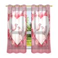 thumbnail image 2 of Birds Heart Flowers Floral Blackout Curtains Patio Door Curtains Window Decoration for Bedroom Living Room 2 Panels, 2 of 7