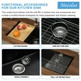 thumbnail image 4 of 30 in. Undermount Single Bowl Workstation Sink Black Quartz/Granite Composite Kitchen Sink with Bottom Grid/Accessories, 4 of 10