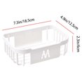 thumbnail image 4 of stanreset Recableght Wall -Mounted Storage Rack Hollow Drain Basket Roll Paper Shelf Firm Durable For Kitchen Bathroom Toilet White 1Set, 4 of 6