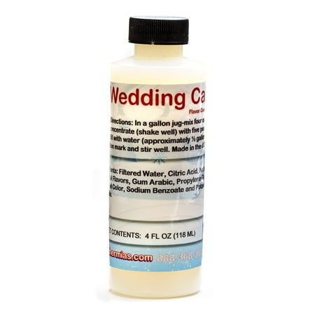 Wedding Cake Shaved Ice and Snow Cone Flavor Concentrate 4 Fl Ounce