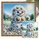 thumbnail image 1 of Kit Punto Cruz Con Muñeco Nieve Hilo Algodón Ecológico Bordado 11CT 45x45cm, 1 of 9