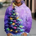 thumbnail image 2 of Men's Ugly Christmas Hoodie with Funny 3D Animal Print Fleece Lined Long Sleeve Pullover Sweatshirt with Pocket Novelty Holiday Pullover Top, 2 of 5