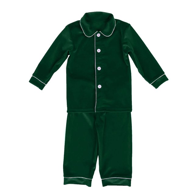 Pijamas navideños a juego para niños y niñas, conjuntos de pijamas de terciopelo rojo para niños, ropa de dormir para bebés, pijamas en blanco para niños 2023