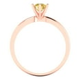 thumbnail image 4 of 0.5 ct Round Cut Natural Citrine Solitaire Engagement Ring for Women in 18K Rose Gold, 4 of 5