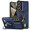 Blue, variant on Design for Galaxy S24 FE Phone Case with Camera Lens Card Holder Stand Kickstand Heavy Duty Slim Shockproof Hybrid Rugged Drop Protective Cover for Samsung S24FE Women Men Blue