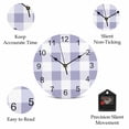 thumbnail image 5 of Wall Clock Purple White Buffalo Plaid Clocks PVC Silent Non-Ticking Battery Operated Decorative Classic Checked Round Clock for Home Living Room Kitchen Bedroom Office School Wall Decor 10 Inch, 5 of 9