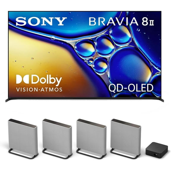 Sony K55XR80M2 55 Inch Bravia 8 QD-OLED 4K HDR Google TV with a Sony HT-A9M2 4.0.4 Ch BRAVIA Theater Quad Soundbar (2025)