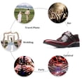 thumbnail image 4 of Men's Formal Oxford Shoes Genuine Leather Monk Strap Business Moccasin Casual Comfortable Slip-On Classic Loafers Red 7 US, 4 of 7
