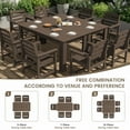 thumbnail image 2 of SERWALL 5-Piece Patio Dining Set, 59" Outdoor Dining Table and 4 Chairs with Umbrella Hole for Garden, Deck, Poolside, Coffee, 2 of 8