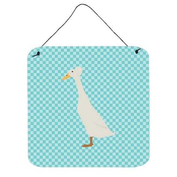 Carolines Treasures BB8033DS66 Bali Duck Blue Check Wall or Door Hanging Prints, 6 x 6 in.
