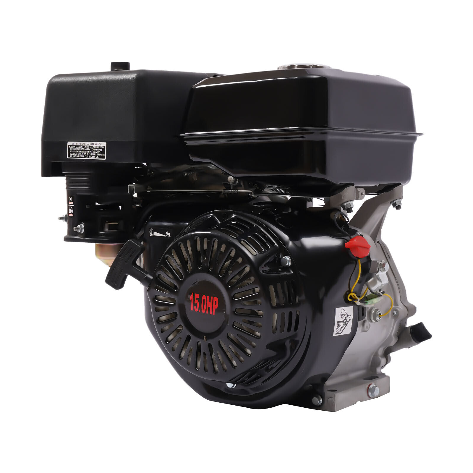 420CC 4 Stroke 15HP Gas Motor Engine OHV Gasoline Motor  Forced Air Cooling 4-Stroke 15HP 420cc OHV Horizontal Shaft Gas Engine Recoil Air Cooling Start