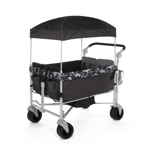 Safety 1st Summit Sprint Quad Wagon Stroller 4 Passenger, Charcoal Camo, Toddler, Unisex