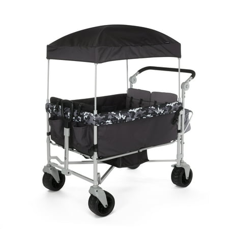 Safety 1st Summit Sprint Quad Wagon Stroller 4 Passenger, Charcoal Camo, Toddler, Unisex