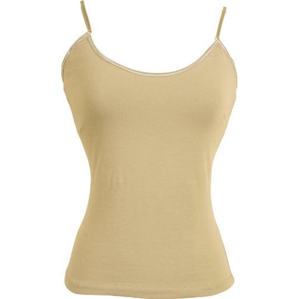 Stretch Cotton Camisole with Shelf Bra Junior Plus