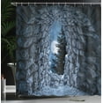 thumbnail image 4 of Ambesonne Gothic Shower Curtain, Full Moon Dark Cave, 69"Wx70"L, Blue Grey, 4 of 5