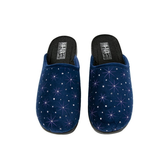 Fin Flex Women’s Indoor Outdoor Anti Slip Slippers W11 Deep Blu Galaxy Design