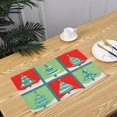 thumbnail image 4 of Juego de 4 manteles individuales navideños para mesa, tapete de cocina navideño para vacaciones de invierno, tapete para comedor, accesorio de Año Nuevo feliz, 4 of 5