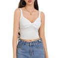 thumbnail image 2 of Michellecmm  Women Camisole Solid Color V Neck Summer Spaghetti Strap Tank Tops, 2 of 9
