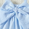 thumbnail image 5 of Toddler Baby Girls' Dress Pink Blue Striped Sling Sleeveless Bow Princess Dress, 5 of 7