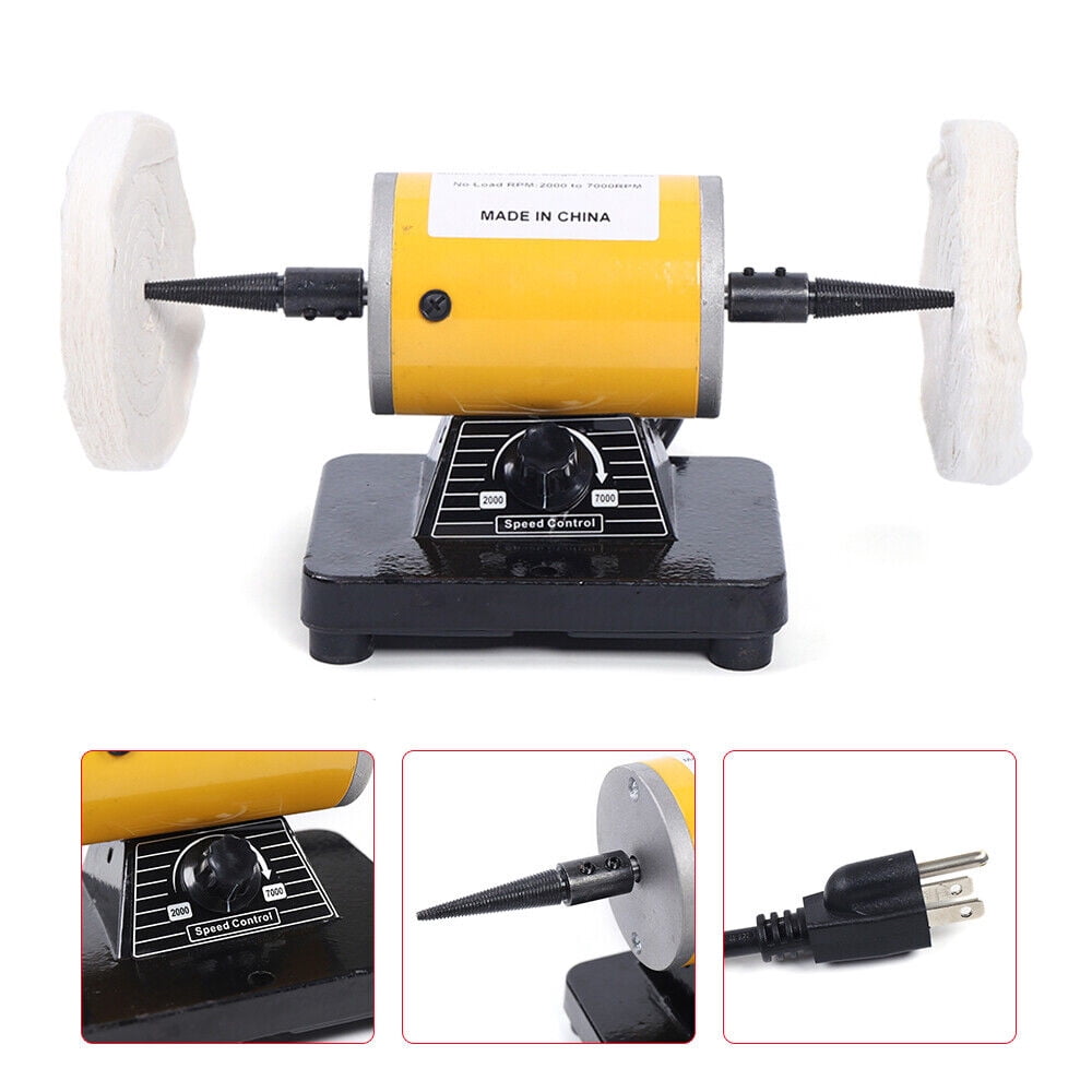 Mini Jewellery Polishing Machine High Speed 200W Jewelry Bench Buffer Grinder