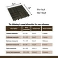 thumbnail image 4 of IVV DIY Outdoor Interlocking Deck Tiles, 30 PCS Waterproof Acacia Wood Flooring with Plastic Base for Garden & Porch - Checker Pattern, Dark Brown, 4 of 9