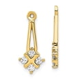 thumbnail image 4 of 14K Yellow Gold AA Diamond Earring Jackets, 4 of 6