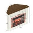 thumbnail image 6 of HARIPUL Corner TV Stand with Wooden Mantel, Corner Electric Fireplace with Remote Control, Adjustable Realistic Flame, Anti-Tipping Device, 6 of 6