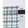 thumbnail image 6 of Blue Plaid Tier Curtains 36 Inch Length, Sheer Curtains for Bedroom Living Room Window Watercolor Checkered Blue Ombre Rod Pocket Voile Drapes Kitchen Curtains Small Half Window 27.5"x36" 2 Panels, 6 of 6