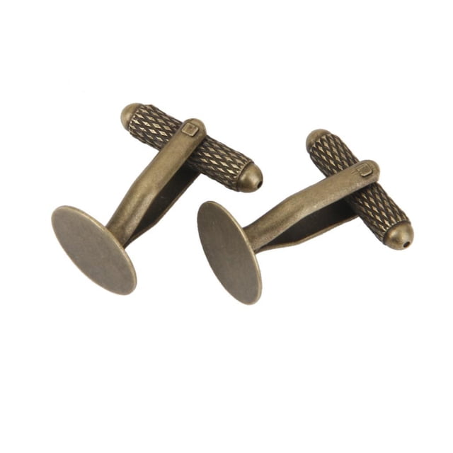 Qarigey 20Pcs Antique Bronze 12mm Flat Round Blank Cuff Settings Links Cufflinks Ropa, zapatos y accesorios Miscelánea