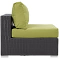 thumbnail image 2 of Modway Convene Outdoor Patio Armless in Espresso Peridot, 2 of 4