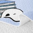 thumbnail image 5 of Manfei Cartoon Ghost Halloween Quilt King,Thanksgiving Pumpkin Print King Coverlet Set,3pcs,1 Bedspread and 2 Pillowcases, 5 of 7