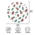 thumbnail image 4 of Round Plate Mat 15.4x15.4 Inchesx4 Placemat Table Mat Kitchen Mat Coffee Mat Fabric Thick, Strong Wear-Resistant, Heat Resistance Christmas Pine Cone3, 4 of 7