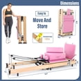thumbnail image 3 of NAIZEA Pilates Reformer Machine,Oak Wood Home Pilates Equipment, Foldable Pilates Reformer with Reformer Box, Jump Board for Home Workouts and Body Exercises, Suits for Studio Gym Yoga, 3 of 9