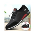 thumbnail image 6 of Fangasis Mens Walking Shoes Winter Warm Flats Low Top Sneakers Travel Lightweight Casual Shoe Black 8.5, 6 of 7
