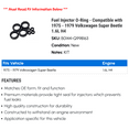 thumbnail image 2 of Fuel Injector O-Ring - Compatible with 1975 - 1979 Volkswagen Super Beetle 1.6L H4 1976 1977 1978, 2 of 2