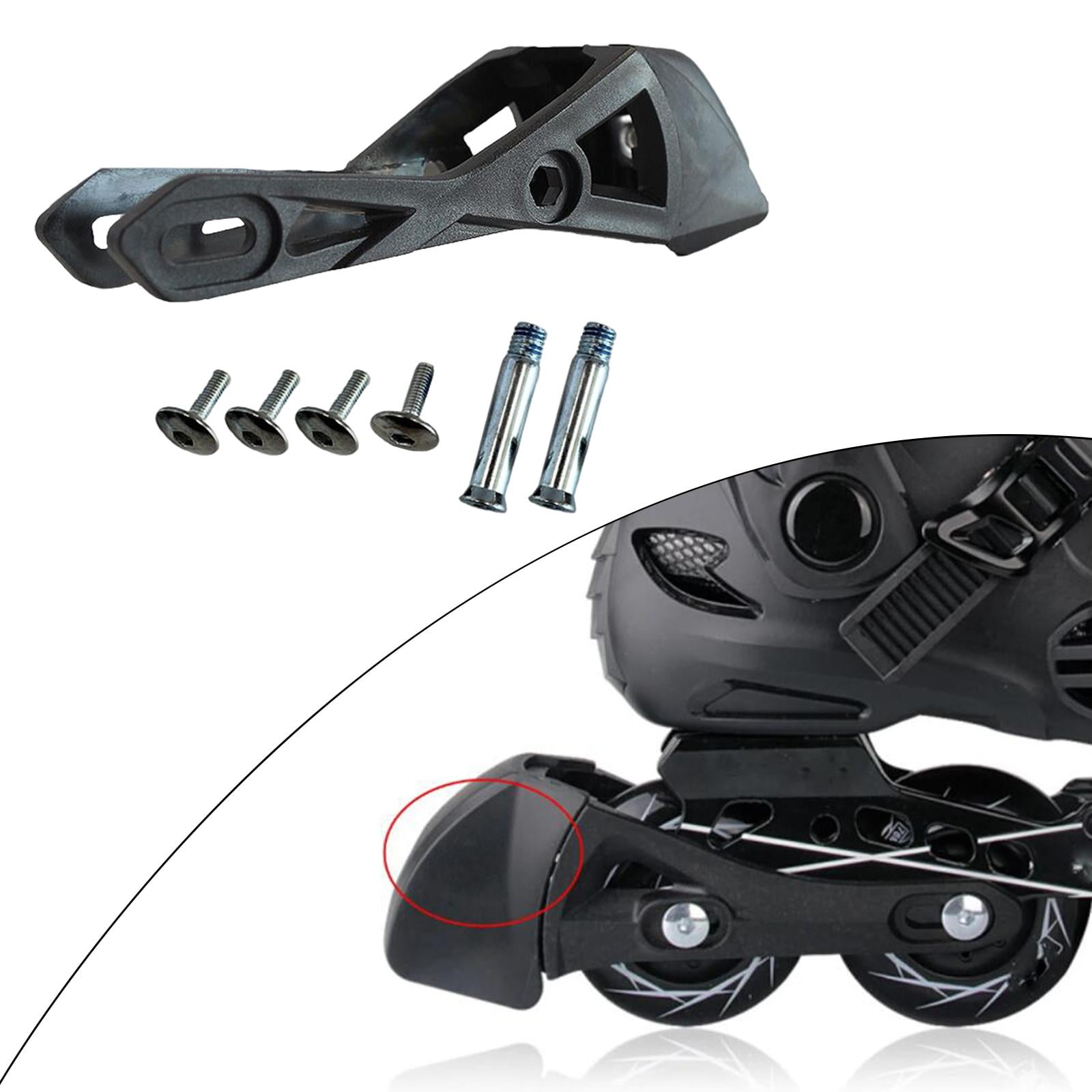 SunniMix 4xRoller Skate Brakes Stopper Inline Skates Brakes Block L Hole Spacing 70mm 4 Pcs