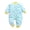 Light Blue, variant on Povozer Baby Girls Fall Velvet Long Sleeve Outfits Newborn Infant Baby Girl Boy Fleece Thick Warm Jumpsuit Playsuit Romper Clothes,Size 0-3 Months,Light Blue