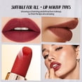 thumbnail image 6 of 3 Colors Matte Lipstick Set Long Lasting Lip stick 24 hr Lip stick for Women Waterproof Non-sticky Multi-occasions Professional Lipstick for Women lip balm with Exquisite Chain Bag 3.5gx3pcs, 6 of 9