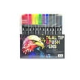 thumbnail image 2 of YIMWNYI Double Line Watercolor Pen Set, 24 Color Hand-Painted Highlighter Markers with Dual Tips, Ideal for Drawing, Illustration, and Creative Designs, Easy to Use, Smooth Coverage, 2 of 9