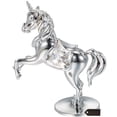 thumbnail image 2 of Matashi Home Decorative Tabletop Showpiece Chrome Plated Crystal Studded Silver Unicorn Ornament, 2 of 8