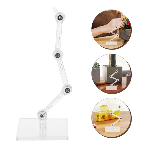 Support Réglable Pour Poupée Et Figurine – Blanc, Hauteur Ajustable 6 à 36 Cm, Maintien Stable