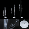 thumbnail image 4 of Balloon Stand Kit for Floor 2 Sets Balloon Sticks with Base Clear Balloon Holders for Table Balloon Table Stands Fastener for Wedding Birthday Garden Party Celebration 39inch Height, 4 of 6