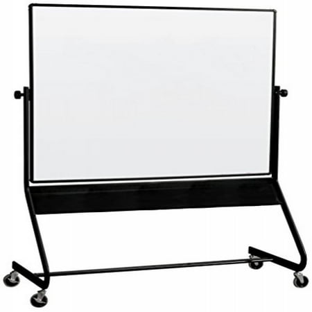 Euro Reversible Board - Best-Rite Euro Reversible Mobile Whiteboard, Porcelain Markerboard Both Sides, Panel Size 4 x 6 Feet (667RG-DD)