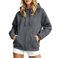 thumbnail image 6 of Hoodies for Women Drawstring Pullover Hoodie Long Sleeve Womens Hooded Sweatshirt, 6 of 7