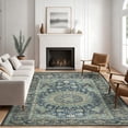 thumbnail image 3 of 5x7 Washable Area Rug Non-Slip Low Profile Vintage Distressed Oriental Rug for Living Room, Bedroom, Dining Room, Office, 3 of 13