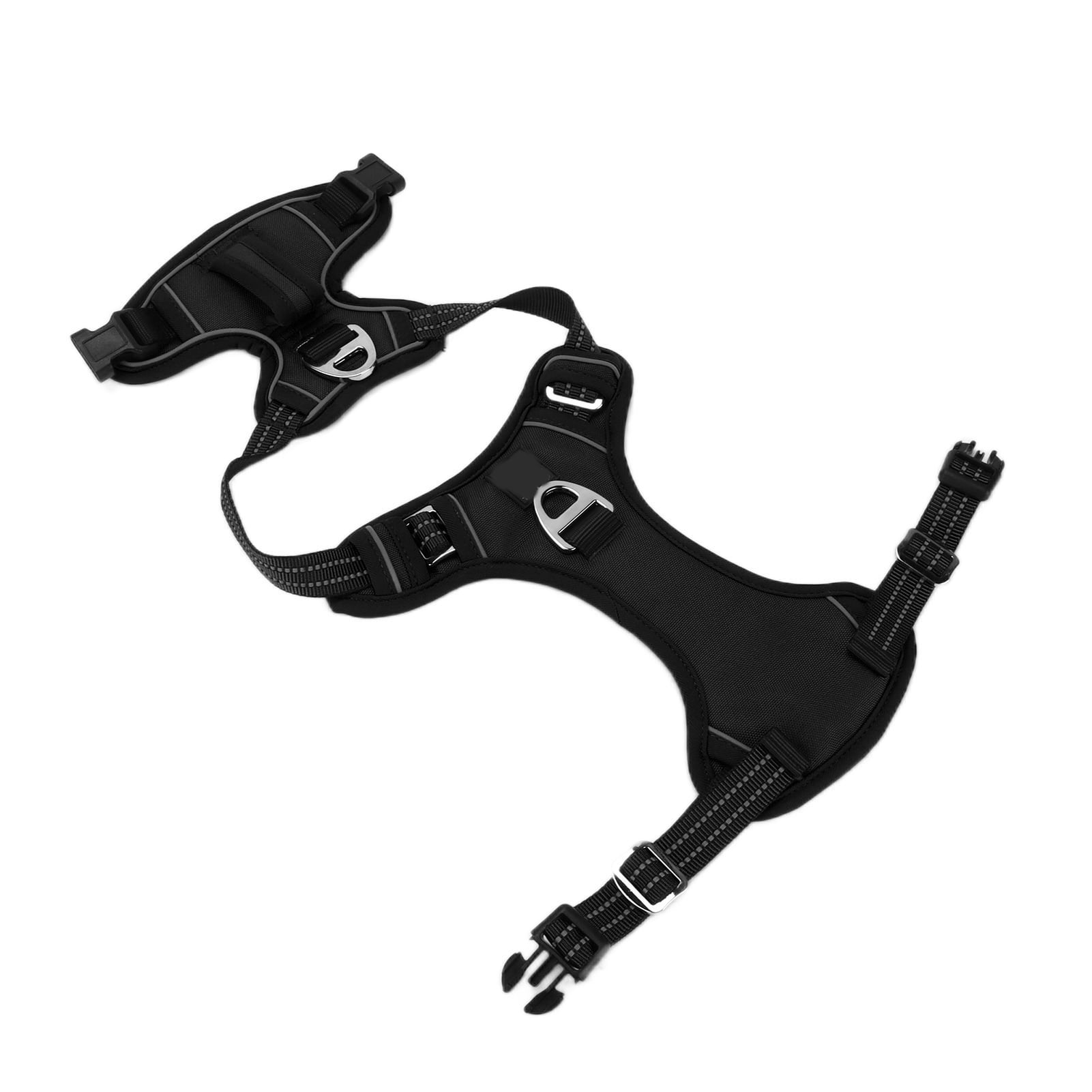 Nieyigj Premium Reflective No Pull Dog Harness Small Black - Adjustable Pet Vest with Sturdy Handle for Walking and Training, Breathable Comfort (9.45 inches / 24 cm)