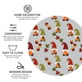 thumbnail image 3 of Honeii Cute Autumn Gnomes print Leather Coaster Set of 4, ideal for safeguarding your furniture from drinks spills and effortless cleanup-Round Shape, 3 of 6
